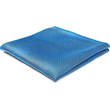 Kravata Modrý hedvábný kapesníček do saka s puntíky - Trendhim