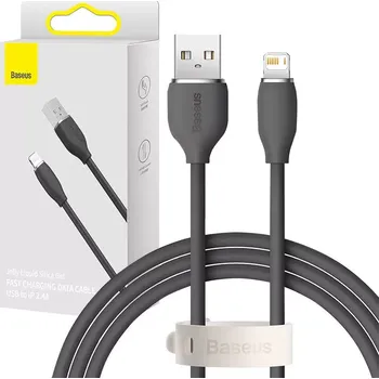 Datový kabel Baseus Jelly kabel USB do Lightning, 2,4A, 1,2 m (černý)