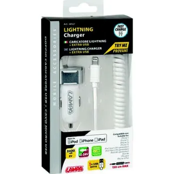 Nabíječka Apple 8 pin 12 / 24V 2400mA (LAMPA)