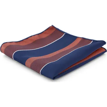 Vínově-modrý kapesníček do saka s pruhy - Tailor Toki