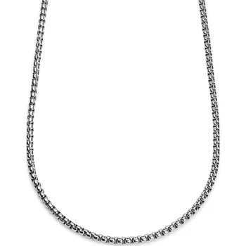 Řetízek Essentials | 5mm kostičkovaný řetízek stříbrné barvy se zaoblenými články - Lucleon