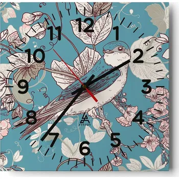 Hodiny Nástěnné hodiny do obýváku 40x40 Abstrakce Tiché hodiny Skleněné hodiny Bez hlučnosti