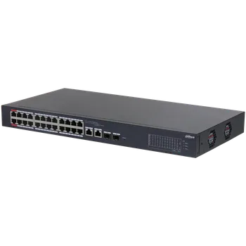 Switch CS4226-24ET-240 Cloud MNG PoE switch, 24 x PoE, 2 x Gb uplink RJ45/SFP (combo), 240 W, police/rack 1U