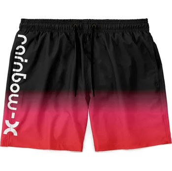 Pánské plavky Pánské plavky short – Red gradient (Velikost: L)