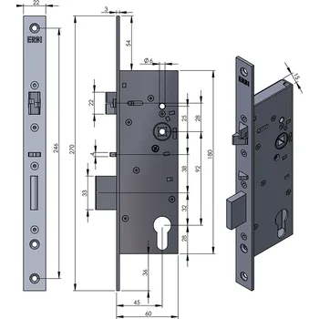Příslušenství k domovnímu zvonku SAM REV MI P 9245 elektromechanický samozamykací zámek