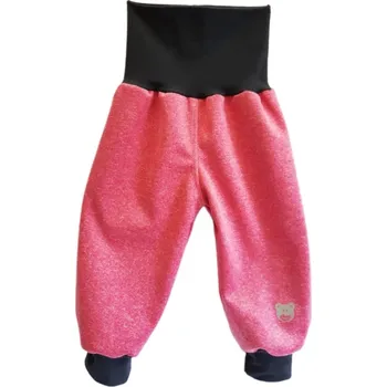 Dívčí kalhoty Softshellové dívčí kalhoty s fleecem Spark ZATEPLENÉ růžové Barva,Velikost: 110