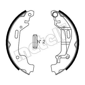 Brzdová čelist Sada brzdových čelistí METELLI 53-0314
