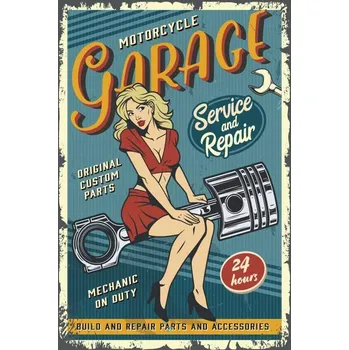 Obraz Cedule Motorcycle Garage