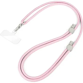 Pouzdro na mobilní telefon DUX DUCIS Plaz - řemínek na telefon přes tělo - světle růžový