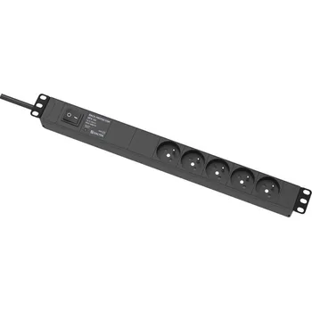 Přepěťová ochrana RACK-PROTECTOR-VF5-1U 19" napájecí panel, 1U, 5 x 230 V, přepěťová ochrana