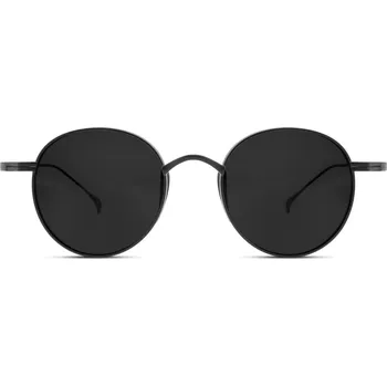 Occasus | Černé kulaté titanové polarizační sluneční brýle - Arkai