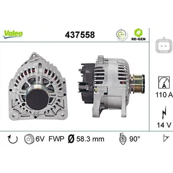 Alternátor Generátor VALEO 437558