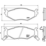 Sada brzdových destiček, kotoučová brzda BREMBO P 11 007