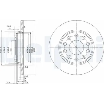 Brzdový kotouč Brzdový kotouč DELPHI BG3674C