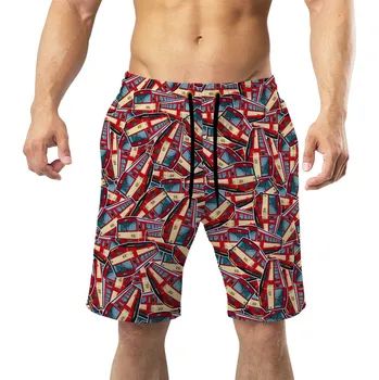 Pánské plavky Pánské plavky long – 810 červená (Velikost: 2XL)