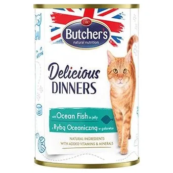 Krmivo pro kočku Butcher's Cat Delicious moř.ryby v želé konz. 400g