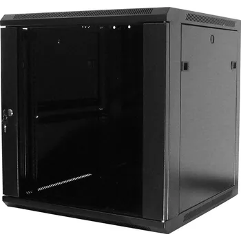 Racková skříň WM.6412.B nástěnný, složený, 12U, 600 x 450, sklo