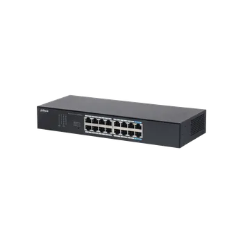 Switch S3016-16GT datový switch, 14 x Gb, 2 x Gb uplink, police/nástěnný/rack 1U