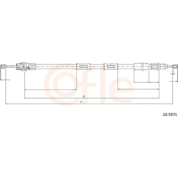 Brzdový systém Tažné lanko, parkovací brzda COFLE 10.5971