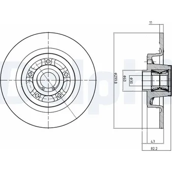 Brzdový kotouč Brzdový kotouč DELPHI BG9023RS