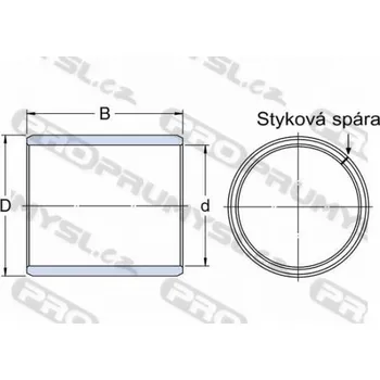 B90 10010595 (PRM 10010595) pouzdro kluzné, svinutý bronzový pás