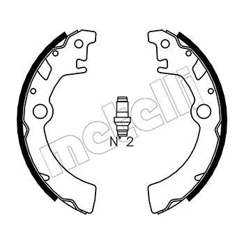 Brzdová čelist Sada brzdových čelistí METELLI 53-0400