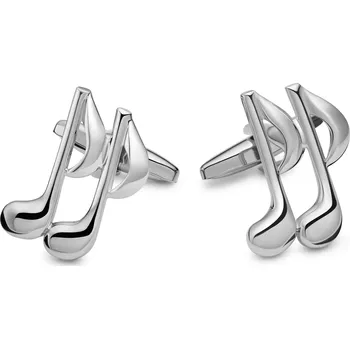 Manžetový knoflíček Kleos | Manžetové knoflíčky noty ve stříbrné barvě - Trendhim