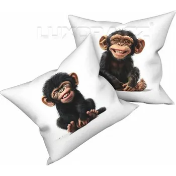 Dekorativní polštářek Povlak Šimpanz - 40 x 40 cm