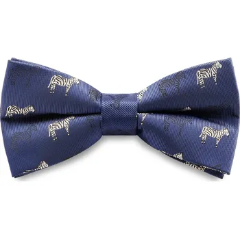 Motýlek Zoikos | Modrý předvázaný motýlek se zebrami - Trendhim