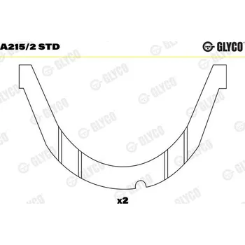 Kliková hřídel Distanční kotouč, kliková hřídel GLYCO A215/2 STD