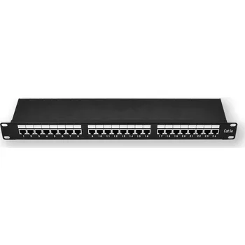 Patch panel PP-130 24P/C5E/S 19" patch panel 1U, 24 portů C5E stíněný