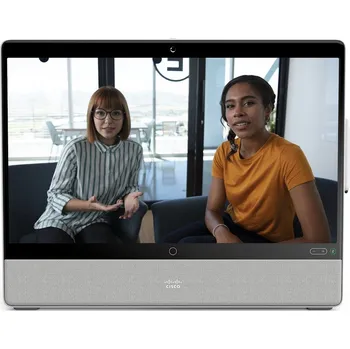 Monitor Cisco Webex Desk Pro LED displej, dotykový, pro videokonference, 27", IPS, 4K, 16:9, 300cd/m2, 12Mpx webkamera, mikrofon, repro, USB-C, stříbrno-černý CS-DESKPRO-NR-K9