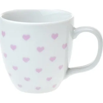 Český porcelán, Dubí Hrnek Harry 200 ml něžná srdíčka růžová