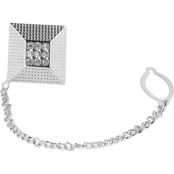 Spona na kravatu Špendlík do kravaty Pyramida s řetízkem - Warren Asher