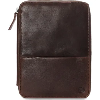 Zápisník Hnědý obal na zápisník a deník z buvolí kůže na zip - Lucleon