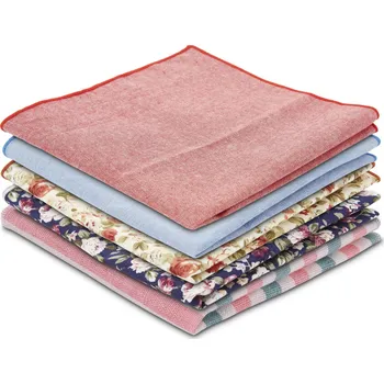 Látkový kapesník Vzorovaná bavlněná sada kapesníčků do saka - Trendhim