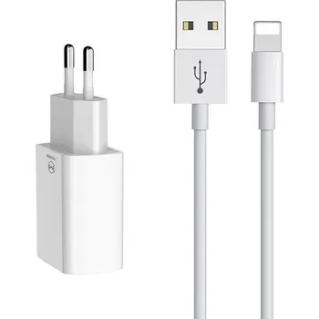 Duální USB nabíječka s lightning kabelem 1 m MCDODO (EU) – bílá