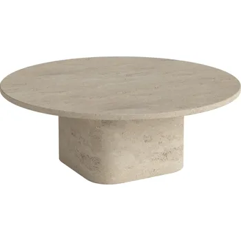 Konferenční stolek Bolia Béžový kamenný konferenční stolek Eida 90 cm