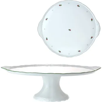 Talíř G.Benedikt 1882, Karlovy Vary Talíř dortový na noze 33 cm Verona dekor Q0072