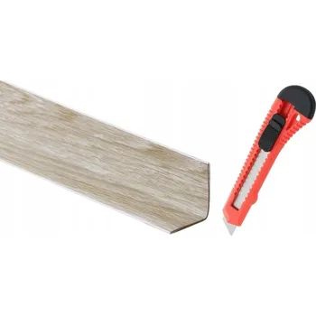 soklová lišta Lišta Cezar PVC 24 x 28 délka 1000 cm dub