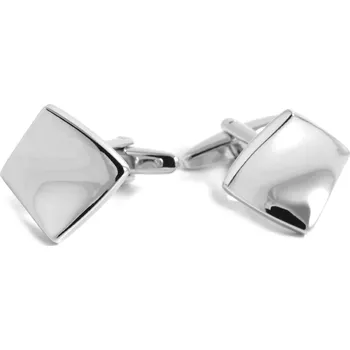 Manžetový knoflíček Zahnuté manžetové knoflíčky stříbrné barvy - Warren Asher