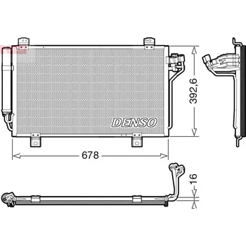 Výparník klimatizace Kondenzátor, klimatizace DENSO DCN44015