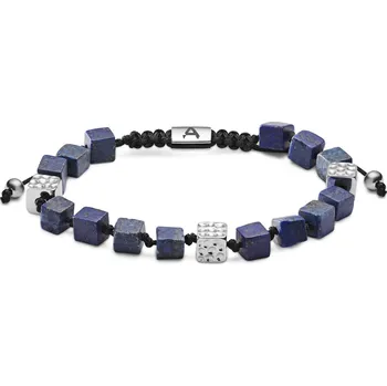 Náramek Orphic | Náramek z nerezové oceli stříbrné barvy a lapis lazuli - Arkai