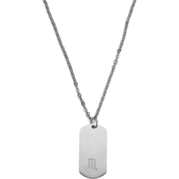 Náhrdelník Ocelový náhrdelník hvězdného znamení Štír ve stříbrné barvě - Lucleon