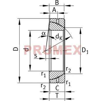 SKF GAZ 208 SA kloubové ložisko s kosoúhlým stykem