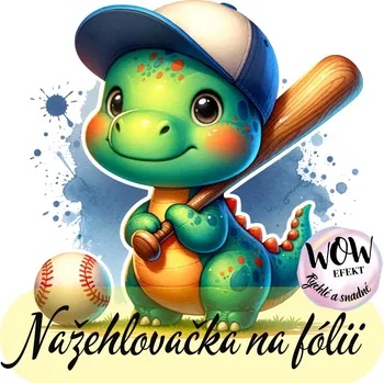 Nažehlovačky na fólii Nažehlovačka na fólii, DRÁČEK - BASEBALL, 9,8x9,8 cm /ks