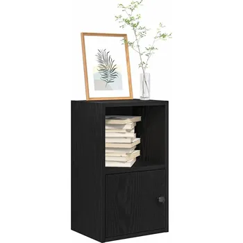 vidaXL Knihovna dub 31x24x52 cm kompozitní dřevo [860321] Barva: Černá