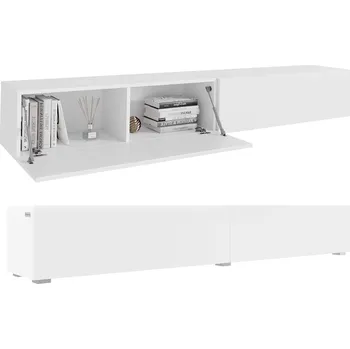 Televizní stolek TV stolek KIRA LOWBOARD 210 cm, bílý matný televizní stolek