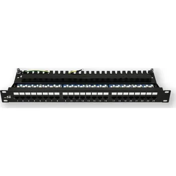 Patch panel PP-120 24P/C5E 19" patch panel 1U, 24 portů C5E