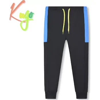 Chlapecké funkční tepláky Kugo WT7301B černá / modrý pruh